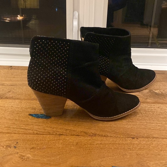 Splendid rodeo slouchy black suede ankle boots with metal studs Size 8 - Picture 4 of 6